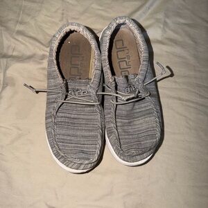 Hey Dude Women's Grey Knit Slip-On Loafers